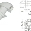 Slangadapter i plast för ventilationsslang Ø 16 mm