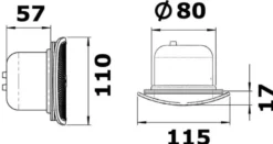 Sound infällt signalhorn rund version