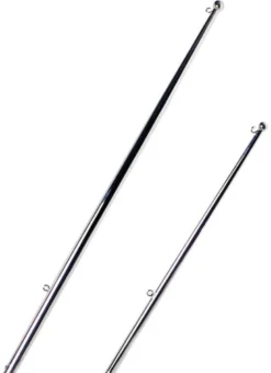Spegelpolerad SS flaggstång med ändkula 610 mm