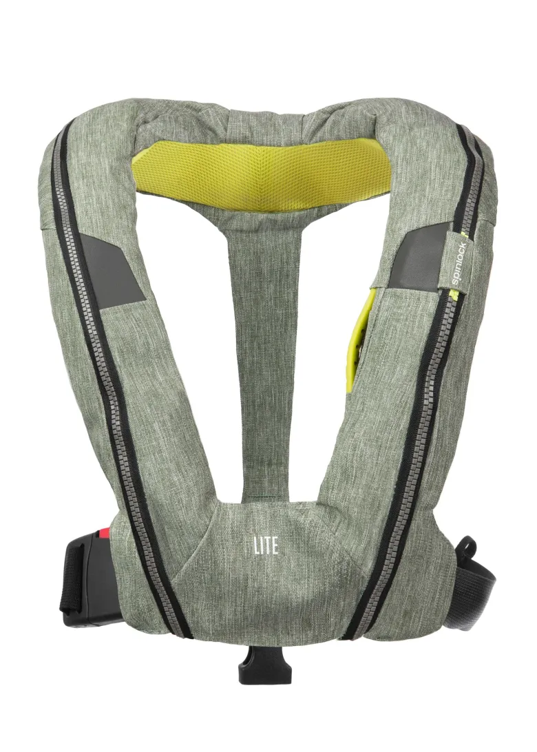 Spinlock Deckvest Lite 170N Uppblåsbar Flytväst Grå