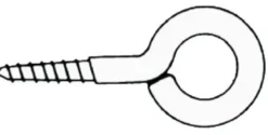SS ögleskruvar 38 x 4 mm Blisterförpackning 5 st.