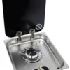 SS-hällenhet med tonat glaslock, 1 brännare, infällnad 119 mm