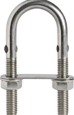 SS U-bult med stång 80mm x M8 mm