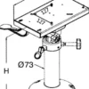 Stolpedestal med vridbar glidskena 457 mm