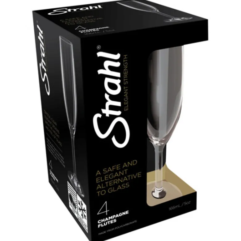 Strahl champagneglas polycarbonat 166 ml. 4 stk i presentask
