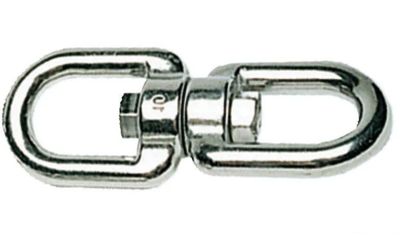 Svirvel, dubbla öglor AISI 316 8 mm