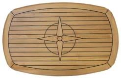 Teakbord, rundade kanter