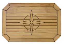 Teak Bordsskiva 50 x 75 cm Fyrkant