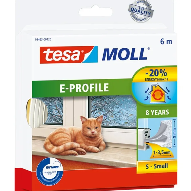 Tesa Tätningslist E-profil Vit
