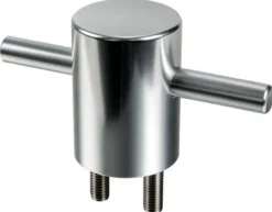Thor knap i polerad aluminium 60 mm