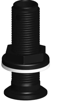Trudesign Bordgenomföring Flushad Svart, 1 1/4"