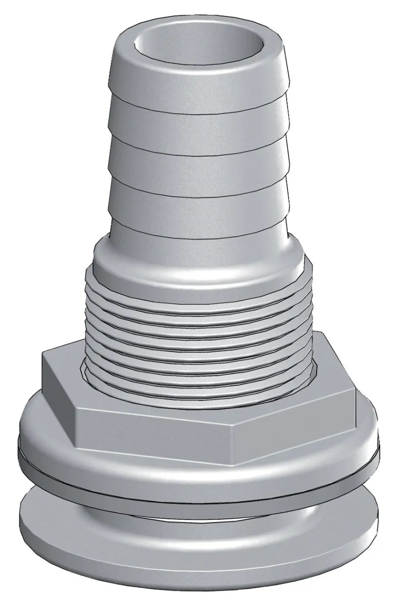 Trudesign Bordgenomföring Vit, 2", 50mm