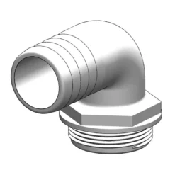 Trudesign Koppling till Aquavalve Vit, 90°, 25mm