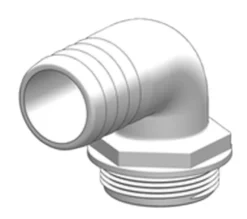 Trudesign Koppling till Aquavalve Vit, 90°, 38mm