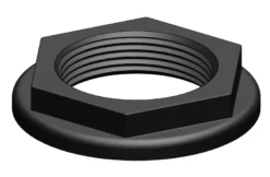 Trudesign Mutter Skrovgenomföring Svart, 1 1/2"