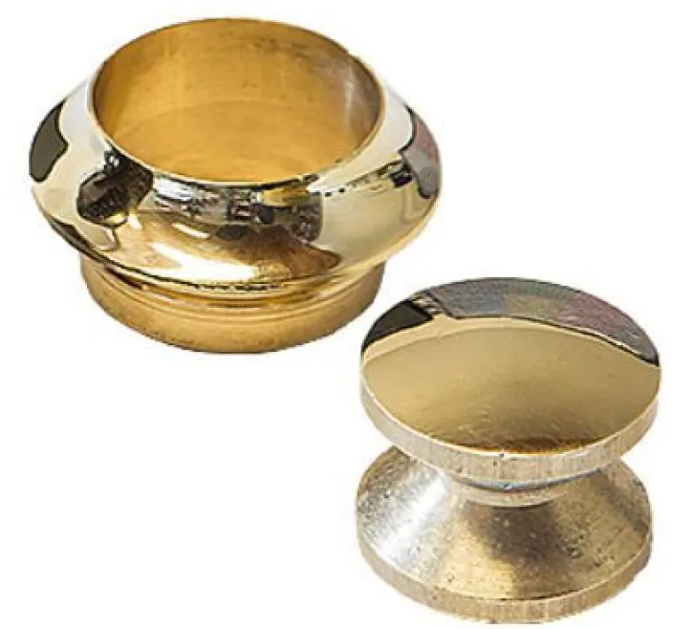 Trycklås, Rosett pol. Mässing 13mm Stor