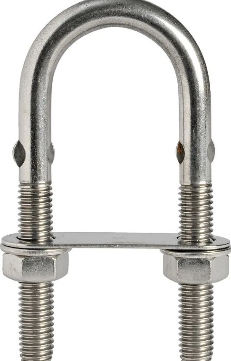 U-bult i rostfritt stål med stång 90mm x M10 mm