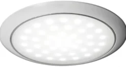 Ultraplat LED-lampa med vit ringmutter 12/24 V 3 W