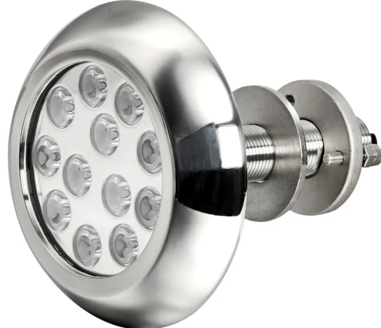 Undervattenslampa med 12x3W vita LED och pinnbult