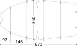 Universalpresenning 550/610 x 240 cm grå 300D