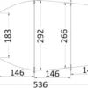 Universell presenning 427/488 x 210 cm grå 300D