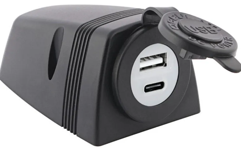 USB-A + USB-C uttag med hus