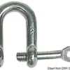 U-schackel AISI 316 med säkrad sprint 14 mm