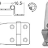 Utanpåliggande gångjärn 67.5x37 mm