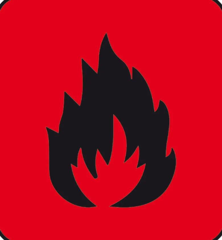 Varningsdekal för brandfara (10 st)