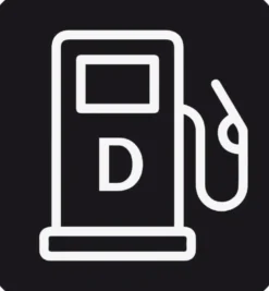 Varningsdekal för dieselpåfyllning (10 st)