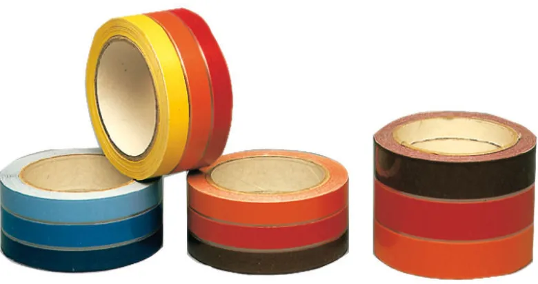 Vattenlinjerandtejp 3-randig tonad blå 33 mm
