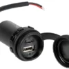 Vattentätt USB-A + USB+C-uttag med lock