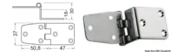 Överlappsgångjärn 97.8x37 mm