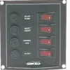 Vertikal kontrollpanel med 4 strömbrytare