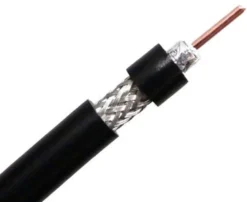 VHF-kabel RG58 super low loss, svart 6mm, 100m