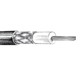 VHF-kabel RG58 vit 6mm, 100m