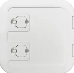 Vitt stuvfack med lock 285 x 285 mm L-front