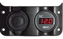 Voltmeter 3/30 V + cigarettändaruttag