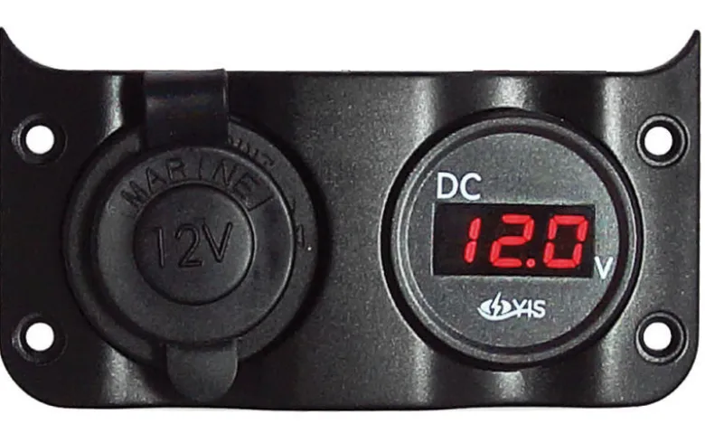 Voltmeter 3/30 V + cigarettändaruttag
