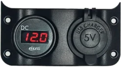 Voltmeter 3/30 V + dubbelt USB-uttag