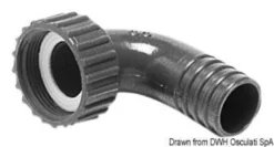Vridbar slangadapter rak 25 mm